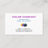 Color Brush Splash - Printing Services Visitekaartje (Achterkant)