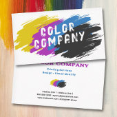 Color Brush Splash - Printing Services Visitekaartje
