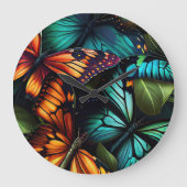Color Burst–Butterflies in Motion Grote Klok (Voorkant)