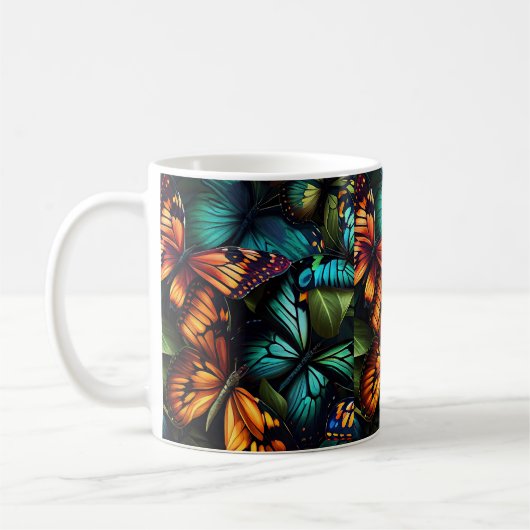 Color Burst – Butterflies in Motion Koffiemok (Links)