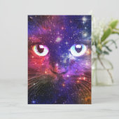 Color Burst Galaxy Cat  Kaart (Staand voorkant)