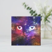 Color Burst Galaxy Cat  Kaart (Staand voorkant)