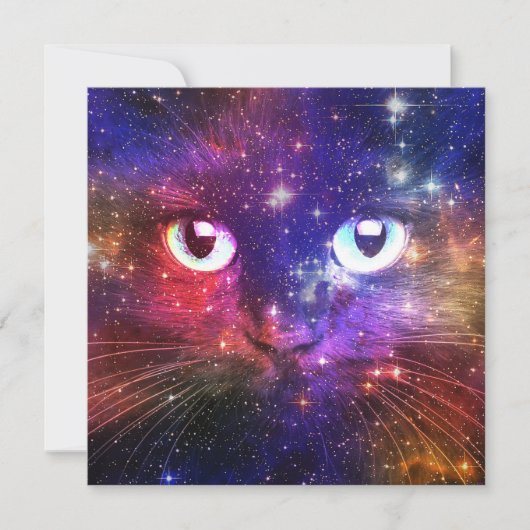 Color Burst Galaxy Cat  Kaart (Voorkant)