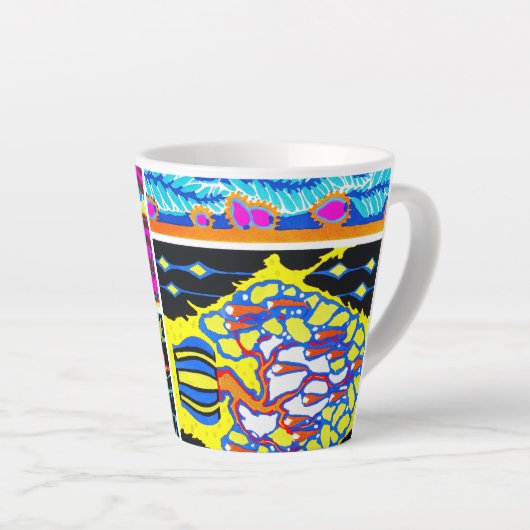 Color Burst-Mok Latte Mok (Rechterhoek)