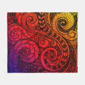 Color Burst Swirl Fleece Blanket (Voorkant (Horizontaal))