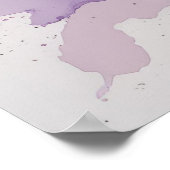 Color Burst Waterverf – Abstracte energie in Vibra Poster (Hoek)