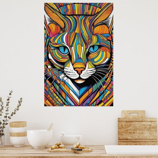 Color Cat  Poster (Keuken)
