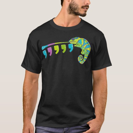 Color Changing Chameleon Comma Chameleon T-shirt (Voorkant)