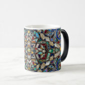 color changing mosaic stained glass ceramic mug magische mok (Voorkant rechts)