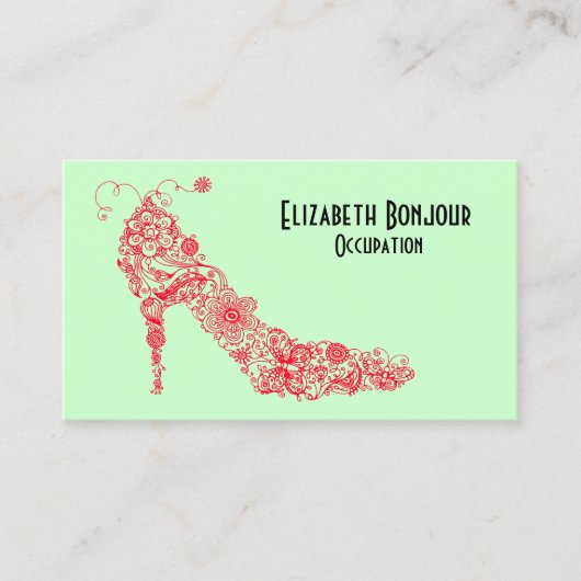 COLOR Chic Shoe ~ Visitekaartje WIJZIGEN (Voorkant)