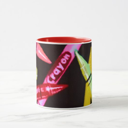 Color Crayon Elementary School Teacher Mug Mok (Midden)