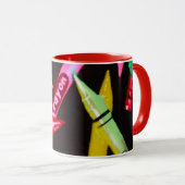 Color Crayon Elementary School Teacher Mug Mok (Voorkant rechts)