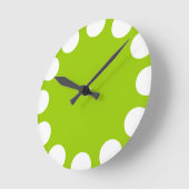 Color Crescent - White met Martian Green Ronde Klok (Hoek)