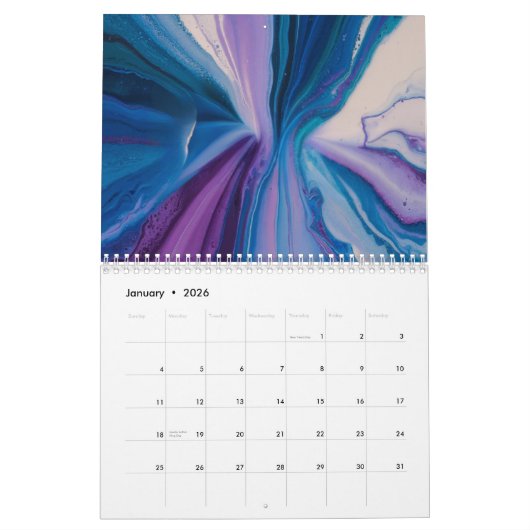 Color Dance 2026 Abstract Art Calendar Kalender (Jan 2026)