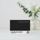 Color Factory - Zwart (000000) Visitekaartje (Staand voorkant)