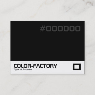 Color Factory - Zwart (000000) Visitekaartje