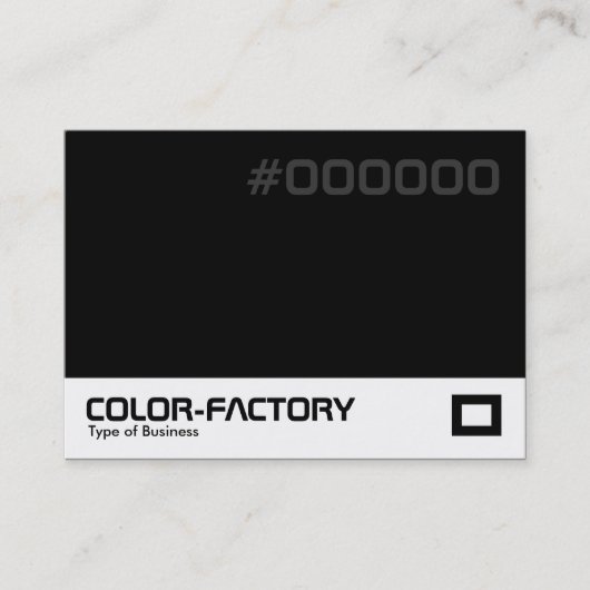 Color Factory - Zwart (000000) Visitekaartje (Voorkant)
