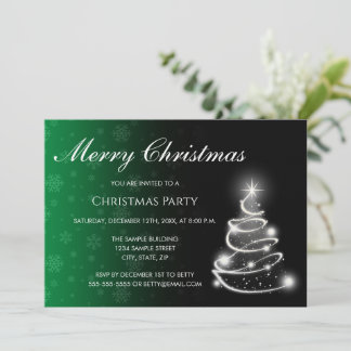 Color Fade Christmas Invitation Kaart
