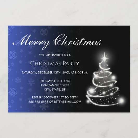 Color Fade Christmas Invitation Kaart (Voorkant)