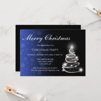 Color Fade Christmas Invitation Kaart