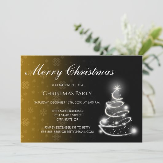 Color Fade Christmas Invitation Kaart (Staand voorkant)