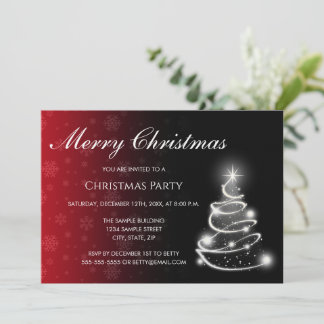 Color Fade Christmas Invitation Kaart