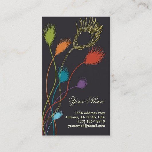 Color Feather Profile Card Visitekaartje (Voorkant)