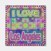 Color Fest: "I LOVE Los Angeles" Magnet (Voorkant)