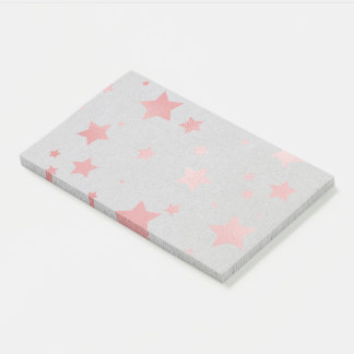 Color Foil Stars (coral) Post-it® Notes