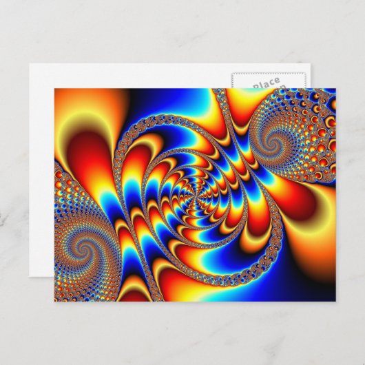 Color Fun - Fractal Briefkaart (Voorkant / Achterkant)