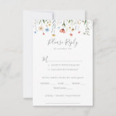 Color Garden wildflower Wedding Menu Choice RSVP (Voorkant)