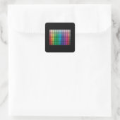 Color Grid Vierkante Sticker (Tas)