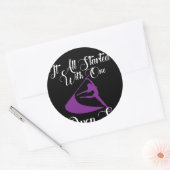 Color Guard begon met één druppel spin Ronde Sticker (Envelop)