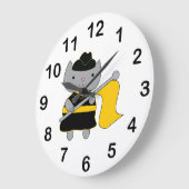 Color Guard Cat Black Yellow Marching Band Grote Klok (Hoek)