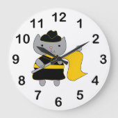 Color Guard Cat Black Yellow Marching Band Grote Klok (Voorkant)