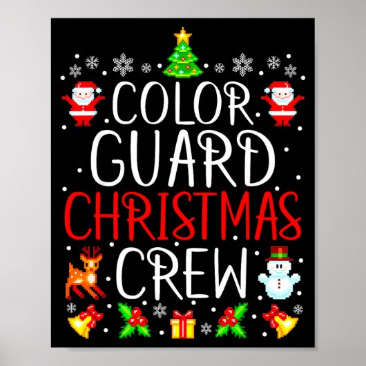 Color Guard Christmas Crew Matching Xmas  Poster (Voorkant)