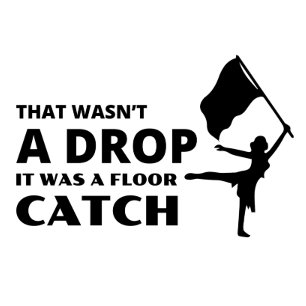 Color Guard Flag Corps Dance Marching Band Student Vierkante Sticker