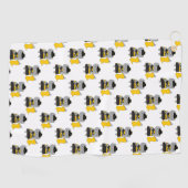 Color Guard Marching Band Cat Black Yellow Golfhanddoek (Horizontaal)