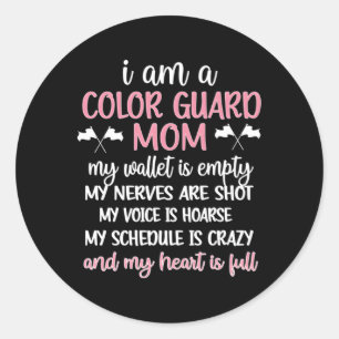 Color Guard Mom Of A Color Guard Member Mama Ronde Sticker