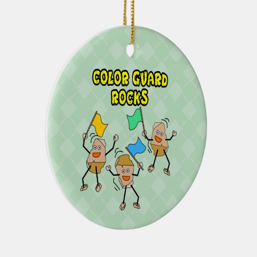 Color Guard Rocks Keramisch Ornament (Rechts)