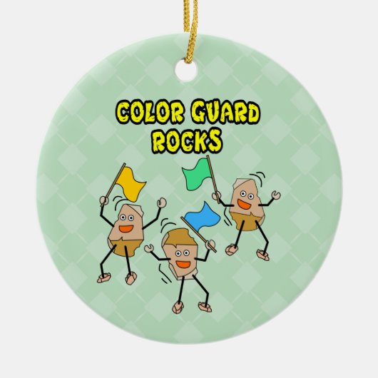Color Guard Rocks Keramisch Ornament (Voorkant)
