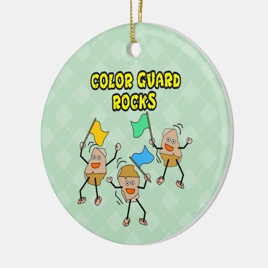 Color Guard Rocks Keramisch Ornament (Links)