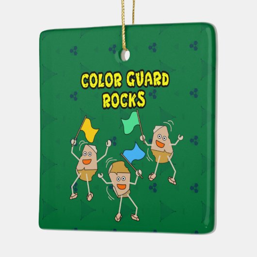 Color Guard Rocks Keramisch Ornament (Links)
