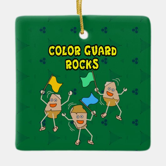 Color Guard Rocks Keramisch Ornament (Voorkant)