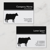 Color Header III - Koe - Zwart Visitekaartje (Voorkant / Achterkant)