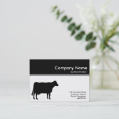 Color Header III - Koe - Zwart Visitekaartje (Staand voorkant)