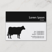 Color Header III - Koe - Zwart Visitekaartje (Achterkant)