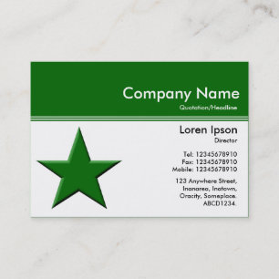 Color Header III v2 - Green 006600 - Star Visitekaartje