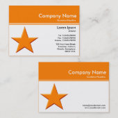 Color Header III v2 - Oranje FB7D02 - Star Visitekaartje (Voorkant / Achterkant)