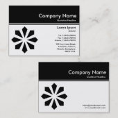 Color Header III v2 - zwart - Art Deco Visitekaartje (Voorkant / Achterkant)